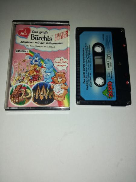 Bärchis Abenteuer mit der Zeitmaschine Kinder-Musical Cassette1 5-fach Silber geschraubt Blau mit Blauen Aufkleber DMC 1292(Innencover beschrieben)